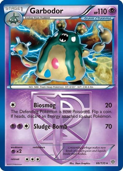 Garbodor (Team Plasma) (66) Plasma Storm Pokemon card