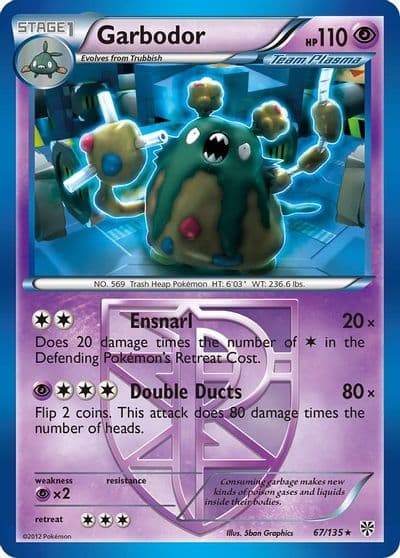 Garbodor (Team Plasma) (67) Plasma Storm Pokemon card