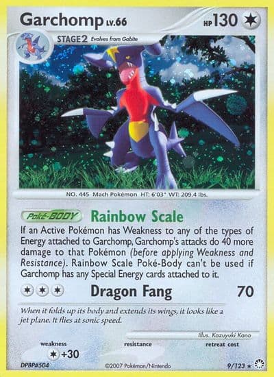 Garchomp Mysterious Treasures Pokemon card