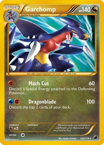 Garchomp (120 Secret Rare) Plasma Freeze Pokemon card