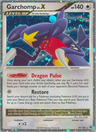 Garchomp LV.X Majestic Dawn Pokemon card
