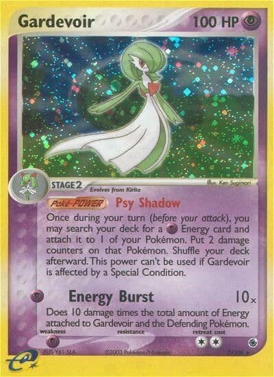 Gardevoir Ruby and Sapphire Pokemon card