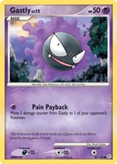 Gastly Diamond and Pearl Pokemon card