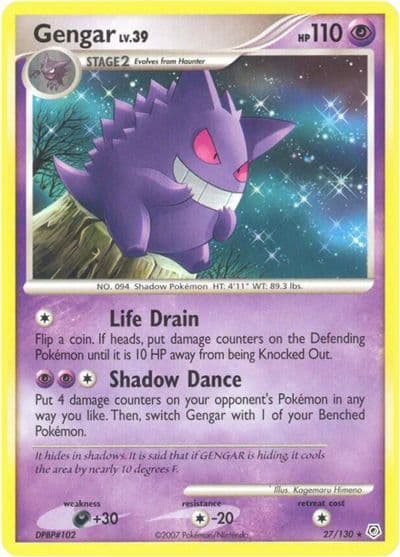 Gengar Diamond and Pearl Pokemon card