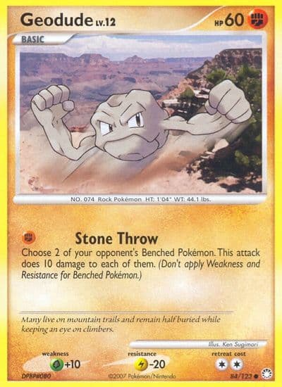 Geodude Mysterious Treasures Pokemon card
