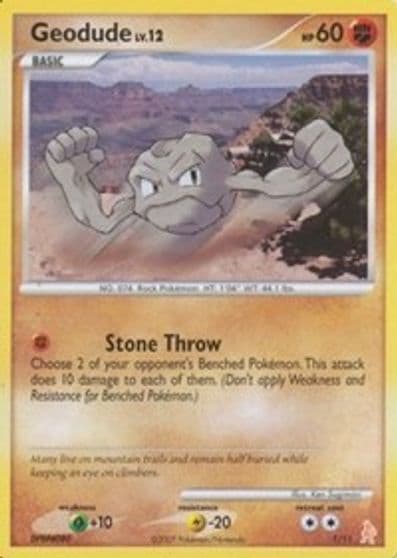 Geodude DP Trainer Kit: Manaphy & Lucario Pokemon card