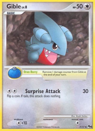 Gible POP Series 6 Pokemon card