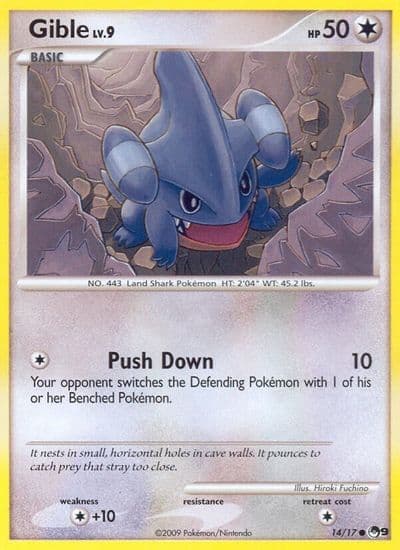 Gible POP Series 9 Pokemon card
