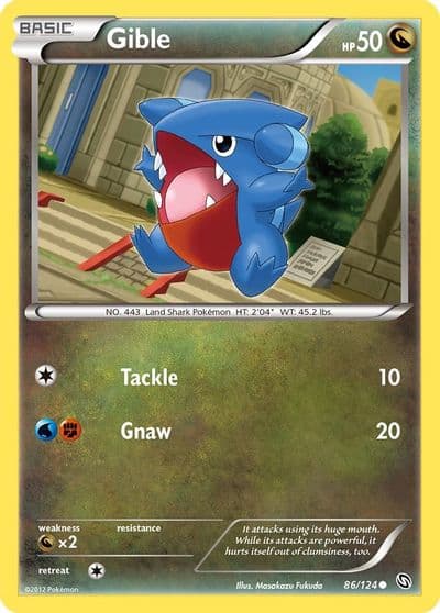 Gible (86) Dragons Exalted Pokemon card