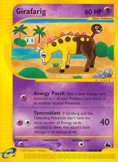 Girafarig Skyridge Pokemon card
