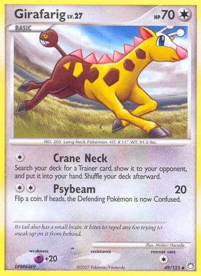Girafarig Mysterious Treasures Pokemon card