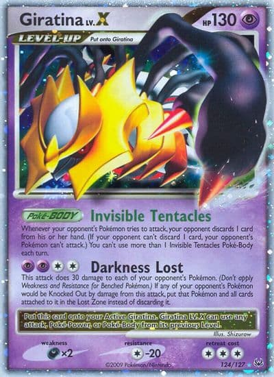 Giratina LV.X Platinum Pokemon card
