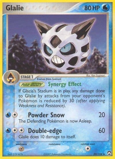 Glalie Power Keepers Pokemon card