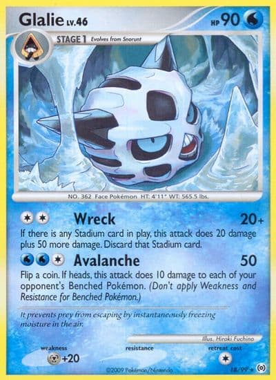 Glalie Arceus Pokemon card