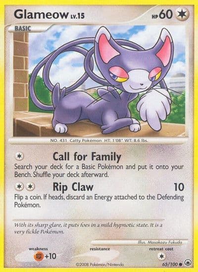 Glameow Majestic Dawn Pokemon card
