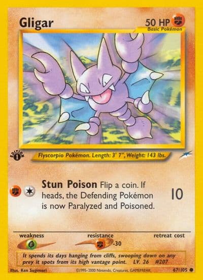 Gligar Neo Destiny Pokemon card