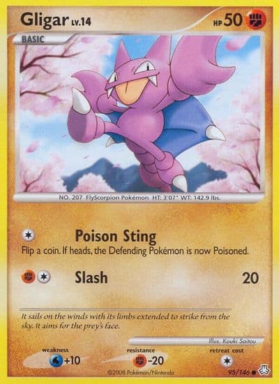 Gligar (95) Legends Awakened Pokemon card