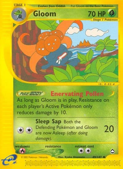 Gloom Aquapolis Pokemon card
