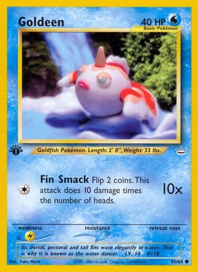 Goldeen Neo Revelation Pokemon card
