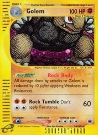 Golem (14) Expedition Pokemon card