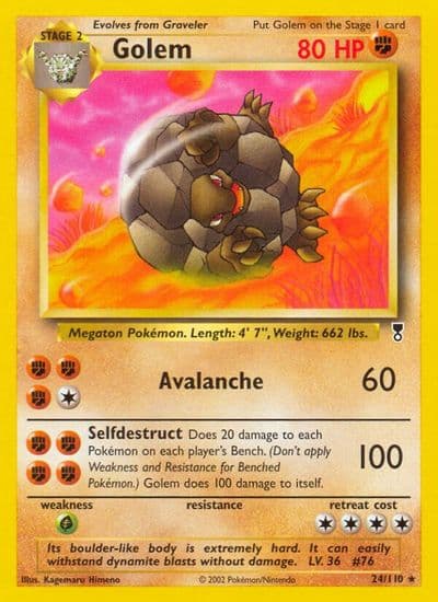 Golem Legendary Collection Pokemon card