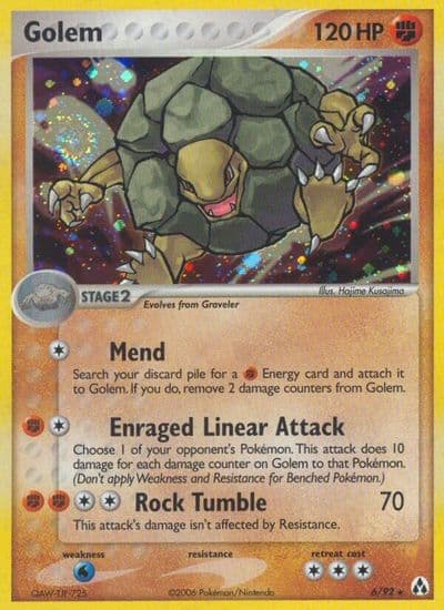 Golem Legend Maker Pokemon card