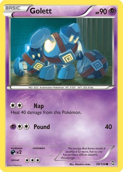 Golett Dragons Exalted Pokemon card