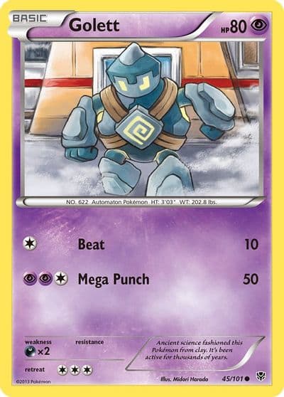 Golett Plasma Blast Pokemon card