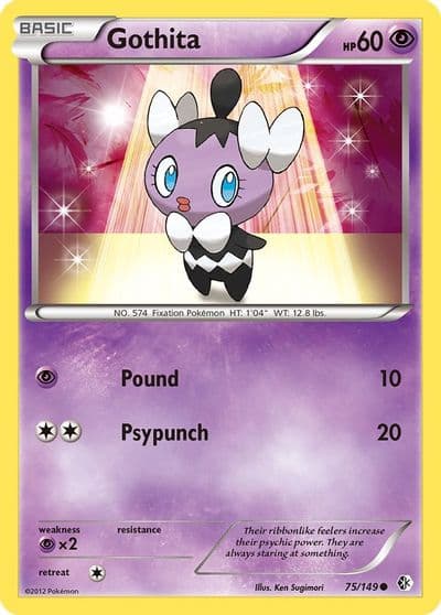 Gothita Boundaries Crossed Pokemon card