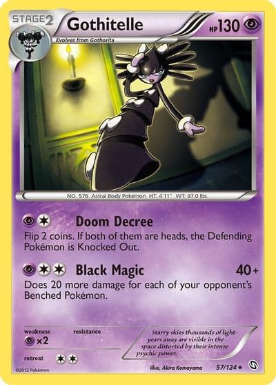 Gothitelle Dragons Exalted Pokemon card