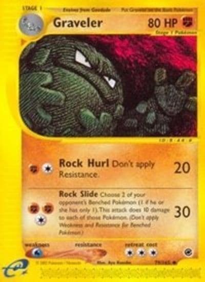 Graveler Expedition Pokemon card