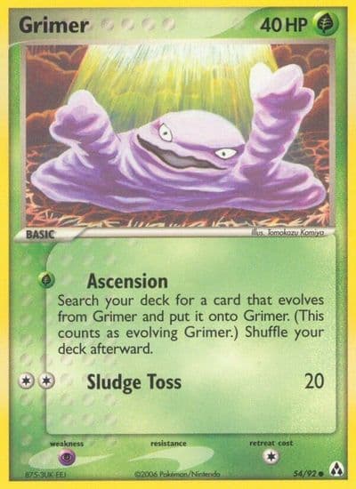 Grimer Legend Maker Pokemon card