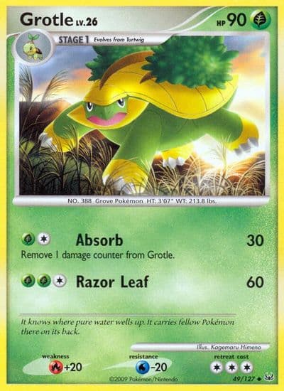 Grotle Platinum Pokemon card