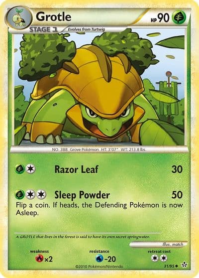 Grotle Unleashed Pokemon card