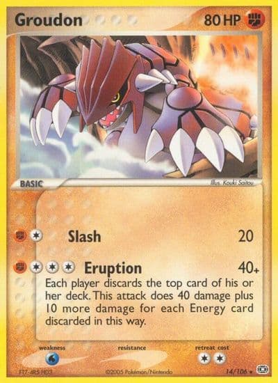 Groudon Emerald Pokemon card
