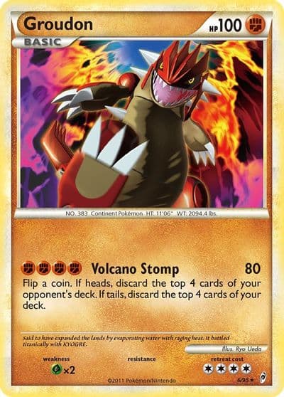 Groudon Call of Legends Pokemon card