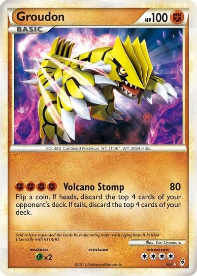 Groudon (Shiny) Call of Legends Pokemon card