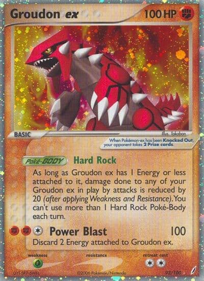 Groudon ex Crystal Guardians Pokemon card
