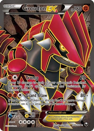 Groudon EX (106 Full Art) Dark Explorers Pokemon card