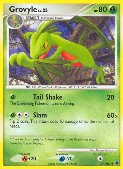 Grovyle Stormfront Pokemon card