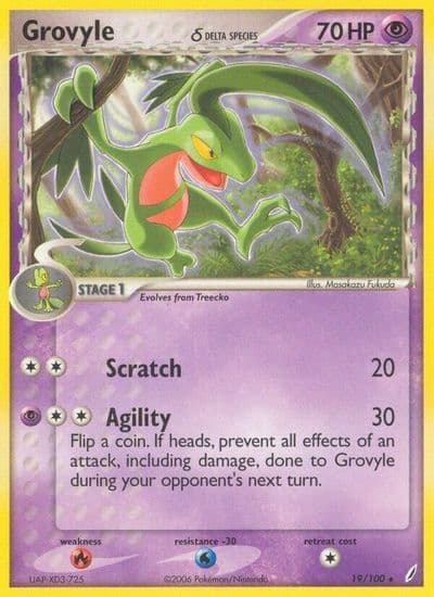 Grovyle (Delta Species) Crystal Guardians Pokemon card