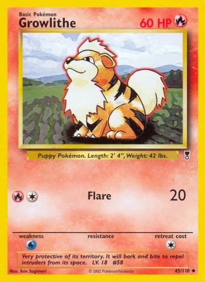 Growlithe Legendary Collection Pokemon card