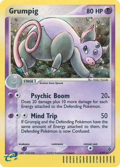 Grumpig Dragon Pokemon card