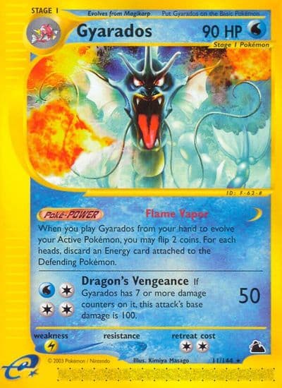 Gyarados (11) Skyridge Pokemon card