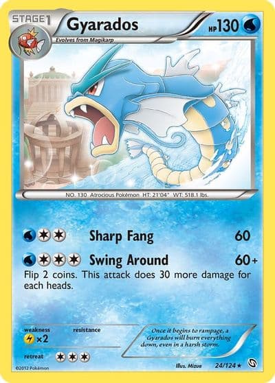 Gyarados Dragons Exalted Pokemon card