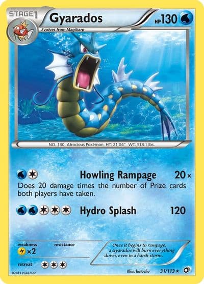 Gyarados Legendary Treasures Pokemon card