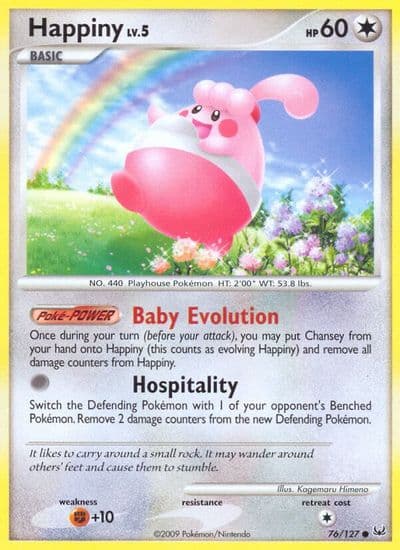 Happiny Platinum Pokemon card