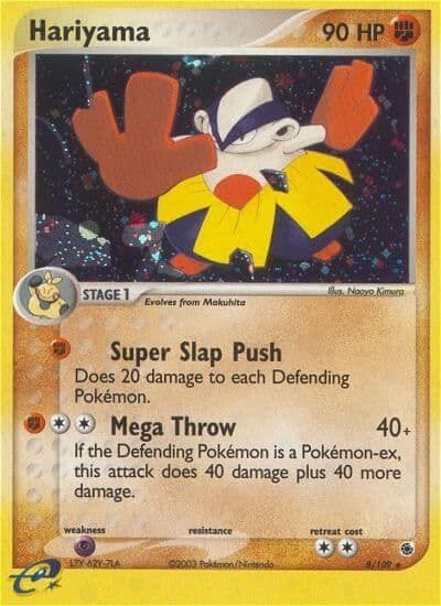 Hariyama Ruby and Sapphire Pokemon card