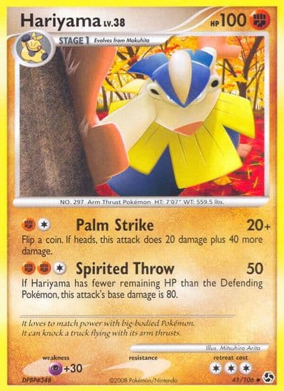 Hariyama Great Encounters Pokemon card