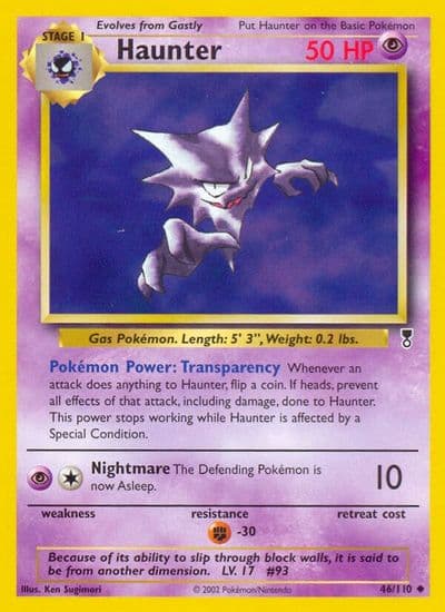 Haunter Legendary Collection Pokemon card